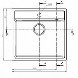 Zlewozmywak Pyramis CAMEA 1B 50x53 CZARNY